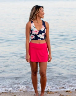 Malia Swim Skirt: Berry