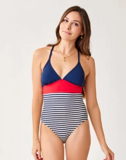 Dahlia One Piece: Navy W. Navy Stripe
