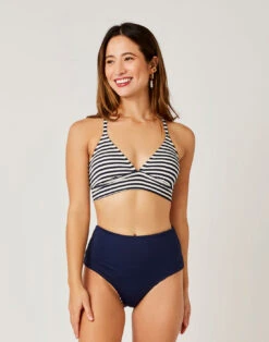 Erin Reversible Bottom: Navy Stripe/Navy