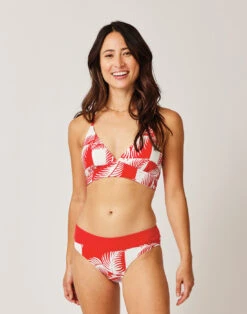 Stinson Bottom: Checkered Palm W. Hot Red