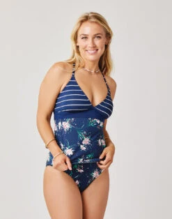 Dahlia Tankini: Nautical W. Bouquet